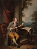 Klassiek schilderij 'Heer met Krant'