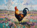 Heide in diep het volle beeld in een bloementuin, schilderij van heide