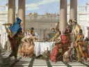 Het banket van Cleopatra van Giovanni Battista Tiepolo: figuren