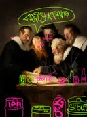 Graffiti-kunstwerk 'Het Gezelschap Graffiti Editie', klassiek portret met street-art overspoten