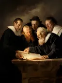 Klassiek schilderij 'Het Gezelschap'