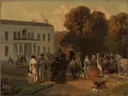 Het uittrekken van een rijpartij van Charles Rochussen: figuren
