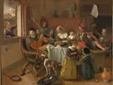 Klassiek schilderij 'Het Vrolijke Huisgezin' naar Jan Steen