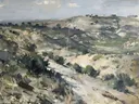 Panoramisch heuvellandschap met vallei