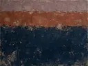 Meswerk schilderij, hoge horizon in Woestijnzonsondergang