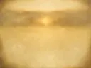 Nevel schilderij, hoge horizon in Sahara Goud