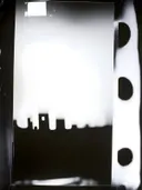 Hoog contrast zwart-wit abstract schilderij