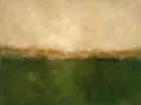 Kleurvelden schilderij, horizon in aardetinten