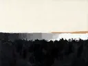 Schilderij: horizon in houtskool
