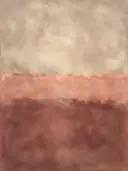 Kleurvelden schilderij, horizon in oud roze