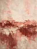 Meswerk schilderij, horizon in Oud Roze