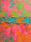 Meswerk schilderij, horizon in Tropisch Fruit