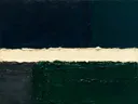 Paletmes abstract schilderij, horizon in nacht