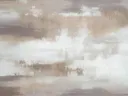 Abstract schilderij met horizonlijn in taupe en beige