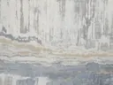 Horizontale gemarmerde banen in grijs en taupe, abstract schilderij