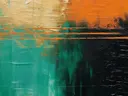 Minimalistisch abstract schilderij in groen en zwart