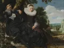 Portretschilderij 'Huwelijksportret van Isaac en Beatrix' naar Frans Hals