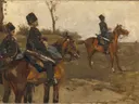 Klassiek schilderij 'Huzaren' naar George Hendrik Breitner