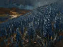 Hyacint op de helling in leisteen, schilderij van hyacint onder een storm