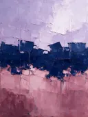 Abstract landschap in indigo en lila