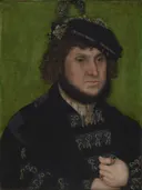 Johan van Saksen van Lucas Cranach the Elder: portret met man