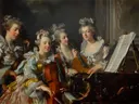Klassiek schilderij 'Kamermuziek'