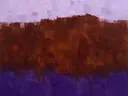 Abstract landschap in kastanjebruin en lila