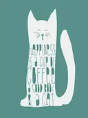 Grafisch kattensilhouet met tekst