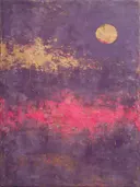 Meswerk schilderij, kleine cirkel in Carnaval Middernacht