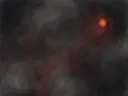 Nevel schilderij, kleine cirkel in Vulkanisch