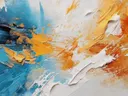 Expressief abstract schilderij met kleurrijke penseelstreken