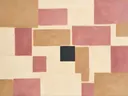 Kleurvlakken in raster in de stijl Geometric Earth, in verstoft roze en romige crème, met een diepzwart accent
