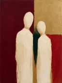 Koppel van de rug, olieverf in granaatappel, schilderachtig olieverf schilderij, koppel van de rug