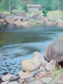 Kotakoski van Pekka Halonen: landschap met water en golven