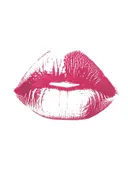 Roze lipstick kusafdruk op witte achtergrond