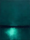 Meswerk schilderij, lage horizon in Oceaandiepte