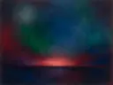 Nevel schilderij, lage horizon in Edelstenen