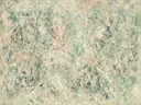 Lagen Spetter in diep munt en koraal, action painting schilderij, lagen (drip)
