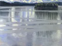 Lake Keitele van Akseli Gallen-Kallela: landschap met meer, water, eiland en bergen, in koel blauw en wit