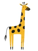 Schilderij van een giraffe voor de kinderkamer