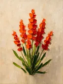 Lavendel in vuur, schilderij van lavendel op de helling
