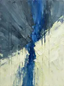 Abstract landschap in leisteen en kalkwit