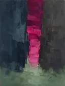 Abstract landschap in leisteen en magenta