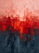 Abstract landschap in leisteen en scharlaken