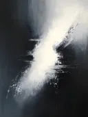 Abstract schilderij van een lichtstraal in het donker