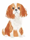 Schilderij van een spaniël puppy, kinderkamer wanddecoratie