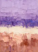 Abstract schilderij met het paletmes in lila en oud roze