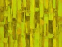 Limoen en mosterd in kolommen, abstract schilderij met het paletmes