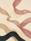 Lintvormen in de stijl Organic Geometry, in verstoft roze en romige crème, met een diepzwart accent