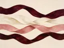 Lintvormen in de stijl Organic Geometry, in diep bordeaux, ossenbloed en verstoft roze, met warm beenderwit